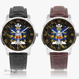 ScotsTee Shop Welsh Gough of Chester c.1481 Coat of Arms Family Crest Wales Watch Instafamous Wide Type Quartz Watch