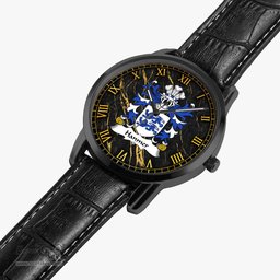 ScotsTee Shop Welsh Hanmer of Hanmer Flint Coat of Arms Family Crest Wales Watch Instafamous Wide Type Quartz Watch