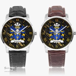 ScotsTee Shop Welsh Gronwy GOCH of Llangathen Carmarthenshire Coat of Arms Family Crest Wales Watch Instafamous Wide Type Quartz Watch