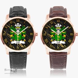 ScotsTee Shop Welsh Coll of Pembrokeshire Coat of Arms Family Crest Wales Watch Instafamous Wide Type Quartz Watch