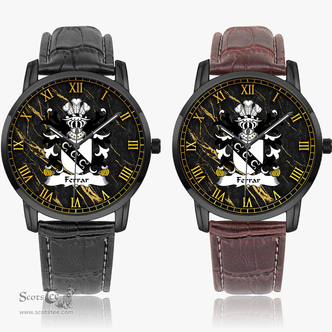 ScotsTee Shop Welsh Ferrar Bishop of St Davids Coat of Arms Family Crest Wales Watch Instafamous Wide Type Quartz Watch