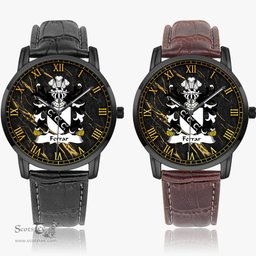 ScotsTee Shop Welsh Ferrar Bishop of St Davids Coat of Arms Family Crest Wales Watch Instafamous Wide Type Quartz Watch