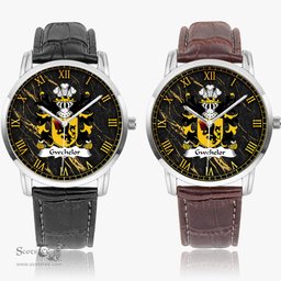 ScotsTee Shop Welsh Gwehelor lord of Llantrisaint Monmouthshire Coat of Arms Family Crest Wales Watch Instafamous Wide Type Quartz Watch