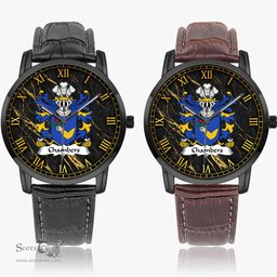 ScotsTee Shop Welsh Chambers of Denbighshire Coat of Arms Family Crest Wales Watch Instafamous Wide Type Quartz Watch