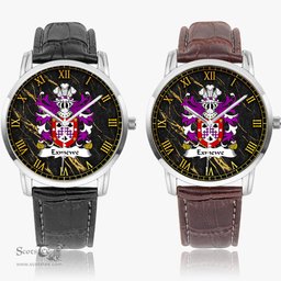 ScotsTee Shop Welsh Exmewe of Ruthin Denbighshire Coat of Arms Family Crest Wales Watch Instafamous Wide Type Quartz Watch