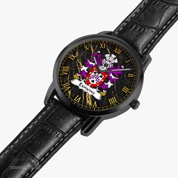 ScotsTee Shop Welsh Exmewe of Ruthin Denbighshire Coat of Arms Family Crest Wales Watch Instafamous Wide Type Quartz Watch
