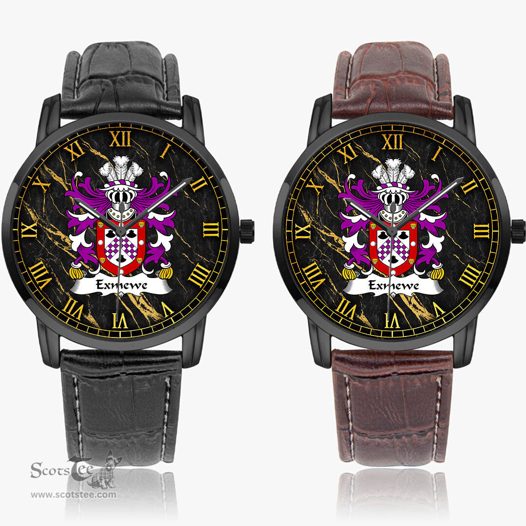 ScotsTee Shop Welsh Exmewe of Ruthin Denbighshire Coat of Arms Family Crest Wales Watch Instafamous Wide Type Quartz Watch