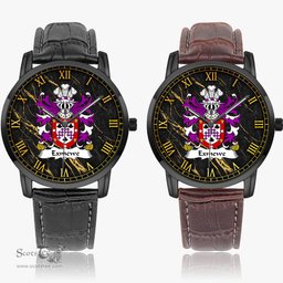 ScotsTee Shop Welsh Exmewe of Ruthin Denbighshire Coat of Arms Family Crest Wales Watch Instafamous Wide Type Quartz Watch