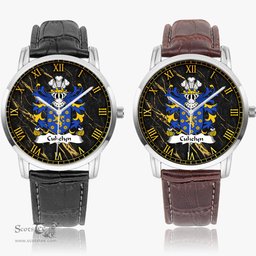 ScotsTee Shop Welsh Cuhelyn FARDD of Cemais Pembrokeshire Coat of Arms Family Crest Wales Watch Instafamous Wide Type Quartz Watch