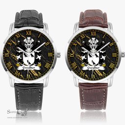 ScotsTee Shop Welsh Gwallter or Walter AP JOHN Coat of Arms Family Crest Wales Watch Instafamous Wide Type Quartz Watch