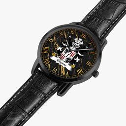 ScotsTee Shop Welsh Glynne of Glynllifon Caernarfonshire Coat of Arms Family Crest Wales Watch Instafamous Wide Type Quartz Watch