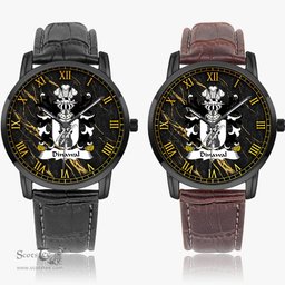 ScotsTee Shop Welsh Dinawal Descended from Tydwal Gloff Coat of Arms Family Crest Wales Watch Instafamous Wide Type Quartz Watch