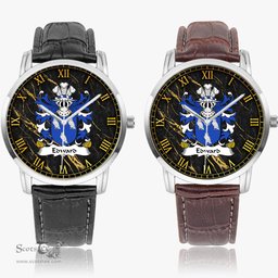 ScotsTee Shop Welsh Edward AP RHYS Coat of Arms Family Crest Wales Watch Instafamous Wide Type Quartz Watch