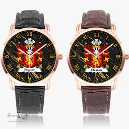 ScotsTee Shop Welsh Elystan GLODRYDD Coat of Arms Family Crest Wales Watch Instafamous Wide Type Quartz Watch