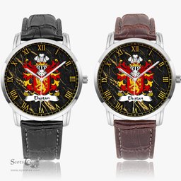ScotsTee Shop Welsh Elystan GLODRYDD Coat of Arms Family Crest Wales Watch Instafamous Wide Type Quartz Watch
