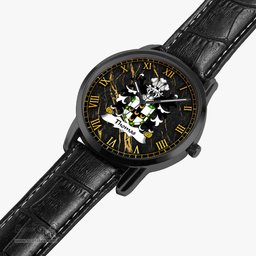 ScotsTee Shop Welsh Thomas of Caernarfonshire Coat of Arms Family Crest Wales Watch Instafamous Wide Type Quartz Watch