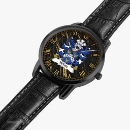 ScotsTee Shop Welsh Red of Tenby Pembrokeshire Coat of Arms Family Crest Wales Watch Instafamous Wide Type Quartz Watch