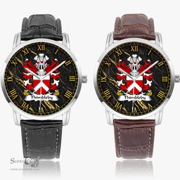 ScotsTee Shop Welsh Thimbleby of Harlech Caernarfonshire Coat of Arms Family Crest Wales Watch Instafamous Wide Type Quartz Watch