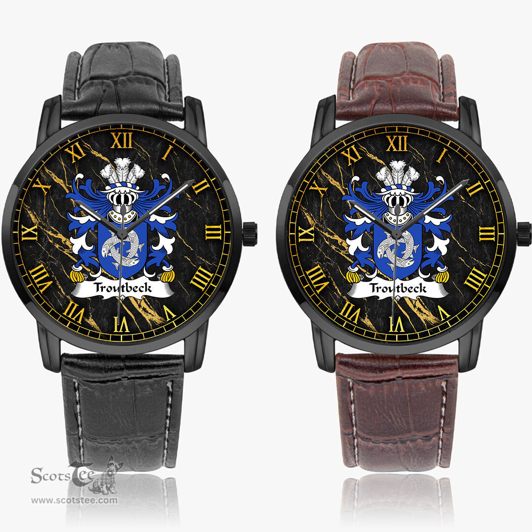 ScotsTee Shop Welsh Troutbeck Daughter m. Sir William Griffith Coat of Arms Family Crest Wales Watch Instafamous Wide Type Quartz Watch