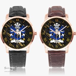 ScotsTee Shop Welsh Talley Chancellor of St. Davids Coat of Arms Family Crest Wales Watch Instafamous Wide Type Quartz Watch