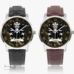 ScotsTee Shop Welsh Padarn PEISRUDD Coat of Arms Family Crest Wales Watch Instafamous Wide Type Quartz Watch