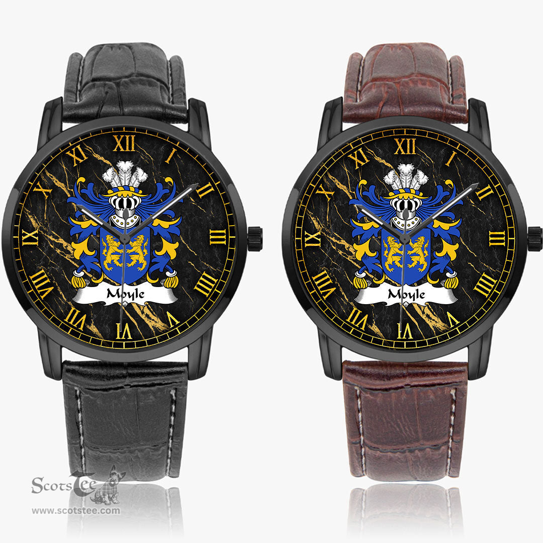ScotsTee Shop Welsh Moyle or Mule of Ruthin Denbighshire Coat of Arms Family Crest Wales Watch Instafamous Wide Type Quartz Watch