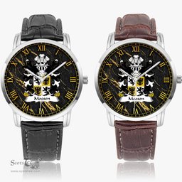 ScotsTee Shop Welsh Macsen WLEDIG Roman Emperor Maximus Coat of Arms Family Crest Wales Watch Instafamous Wide Type Quartz Watch