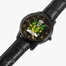 ScotsTee Shop Welsh Sutton of Haverfordwest Pembrokeshire Coat of Arms Family Crest Wales Watch Instafamous Wide Type Quartz Watch