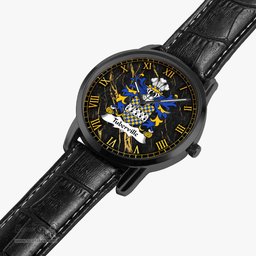 ScotsTee Shop Welsh Tuberville of Coetry Glamorgan Coat of Arms Family Crest Wales Watch Instafamous Wide Type Quartz Watch