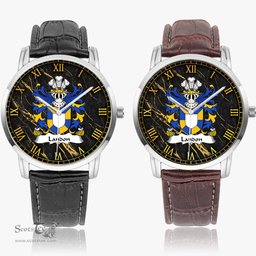 ScotsTee Shop Welsh Landon lords of Llanddewi Monmouthshire Coat of Arms Family Crest Wales Watch Instafamous Wide Type Quartz Watch
