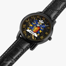 ScotsTee Shop Welsh Mytton lords of Mawddwy Coat of Arms Family Crest Wales Watch Instafamous Wide Type Quartz Watch