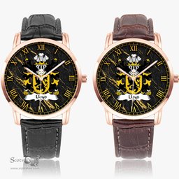 ScotsTee Shop Welsh Lloyd of Breconshire Coat of Arms Family Crest Wales Watch Instafamous Wide Type Quartz Watch