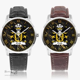 ScotsTee Shop Welsh Lloyd of Breconshire Coat of Arms Family Crest Wales Watch Instafamous Wide Type Quartz Watch