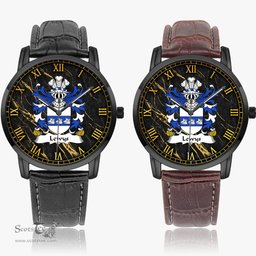 ScotsTee Shop Welsh Lewys AP RHYS AP HYWEL AP GRUFFUDD Coat of Arms Family Crest Wales Watch Instafamous Wide Type Quartz Watch