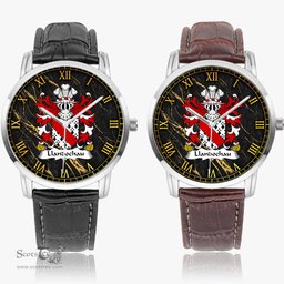ScotsTee Shop Welsh Llandochau or Wallis Walsh Welsh lords of Llandough Coat of Arms Family Crest Wales Watch Instafamous Wide Type Quartz Watch