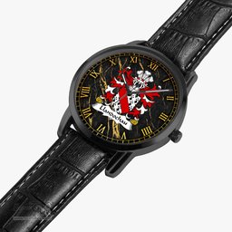 ScotsTee Shop Welsh Llandochau or Wallis Walsh Welsh lords of Llandough Coat of Arms Family Crest Wales Watch Instafamous Wide Type Quartz Watch