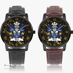 ScotsTee Shop Welsh Rhys AP DAFYDD GOCH Coat of Arms Family Crest Wales Watch Instafamous Wide Type Quartz Watch