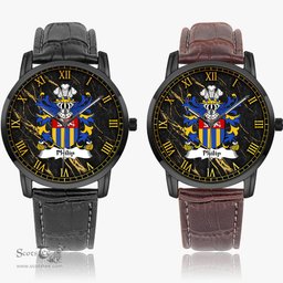 ScotsTee Shop Welsh Philip Sir AP RHYS Breconshire Coat of Arms Family Crest Wales Watch Instafamous Wide Type Quartz Watch