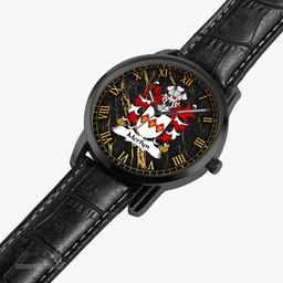 ScotsTee Shop Welsh Merfyn FRYCH King of Gwynedd Coat of Arms Family Crest Wales Watch Instafamous Wide Type Quartz Watch