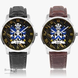 ScotsTee Shop Welsh Jones of Castell march Llanengan Coat of Arms Family Crest Wales Watch Instafamous Wide Type Quartz Watch