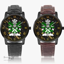 ScotsTee Shop Welsh John AP JENKIN AP MADOG Coat of Arms Family Crest Wales Watch Instafamous Wide Type Quartz Watch