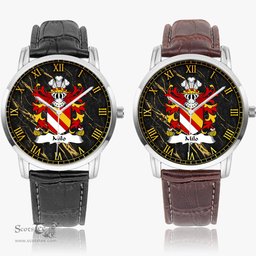 ScotsTee Shop Welsh Milo FITZWALTER Earl of Hereford Coat of Arms Family Crest Wales Watch Instafamous Wide Type Quartz Watch