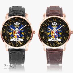 ScotsTee Shop Welsh Young Bishop of St. Davids Coat of Arms Family Crest Wales Watch Instafamous Wide Type Quartz Watch
