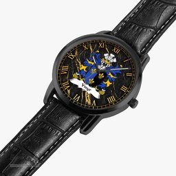 ScotsTee Shop Welsh Ynyr GWENT King of Coat of Arms Family Crest Wales Watch Instafamous Wide Type Quartz Watch