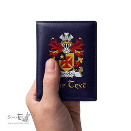 ScotsTee Shop Welsh Brereley or Brierley Coat of Arms Family Crest Welsh Leather Wallet