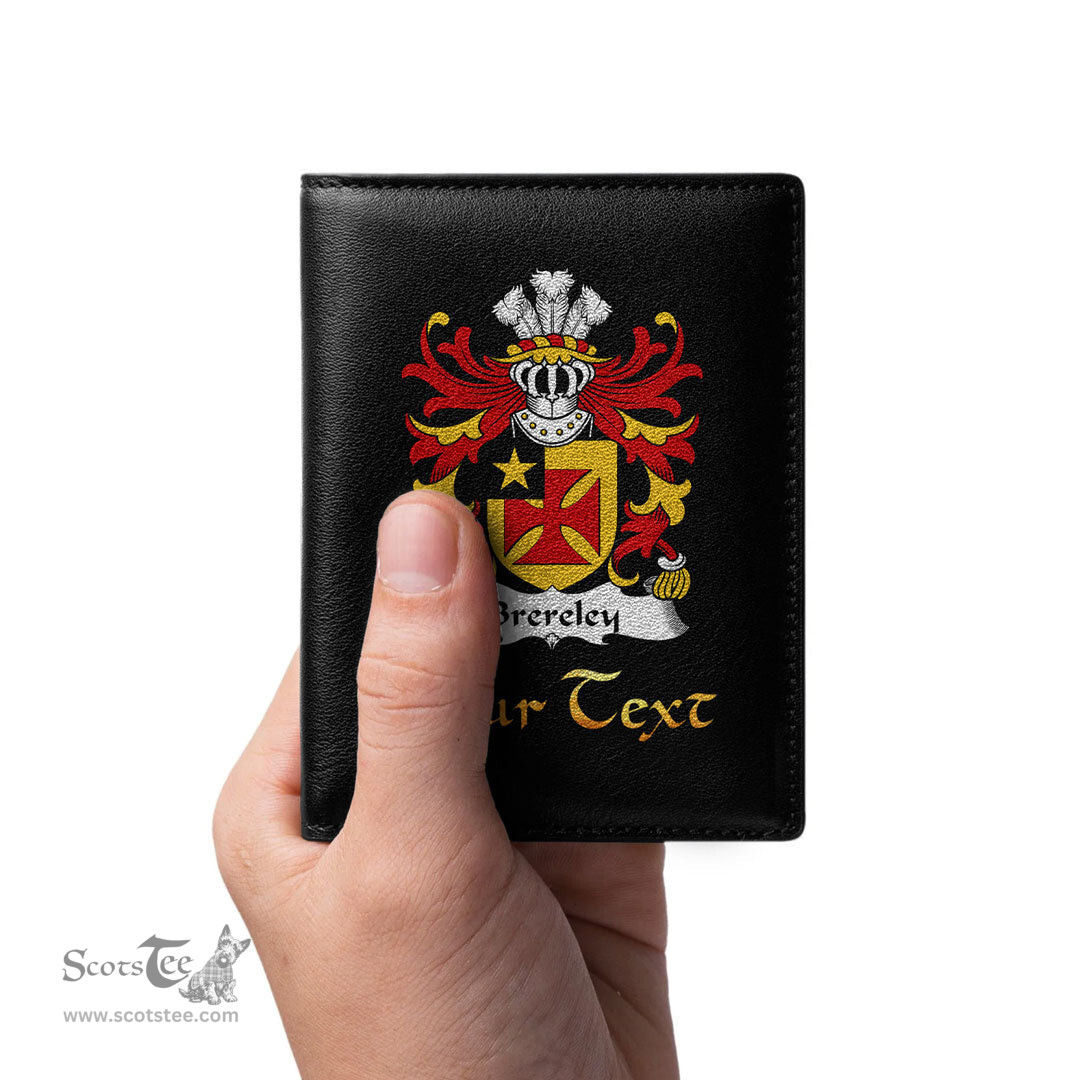 ScotsTee Shop Welsh Brereley or Brierley Coat of Arms Family Crest Welsh Leather Wallet