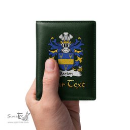 ScotsTee Shop Welsh Barton Coat of Arms Family Crest Welsh Leather Wallet