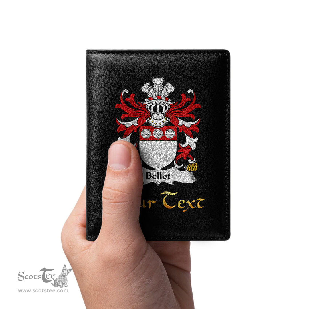 ScotsTee Shop Welsh Bellot Burton Denbighshire Coat of Arms Family Crest Welsh Leather Wallet