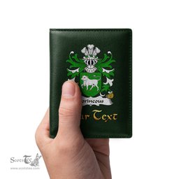 ScotsTee Shop Welsh Corineous Duke of Cornwall Companion of Brutus Coat of Arms Family Crest Welsh Leather Wallet