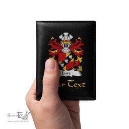 ScotsTee Shop Welsh Eure Commander of Slebech Pembrokeshire Coat of Arms Family Crest Welsh Leather Wallet